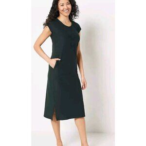 MUK LUKS Cloud Knit Cap Sleeve Lounge Dress MidnightEclipse, Size 2X